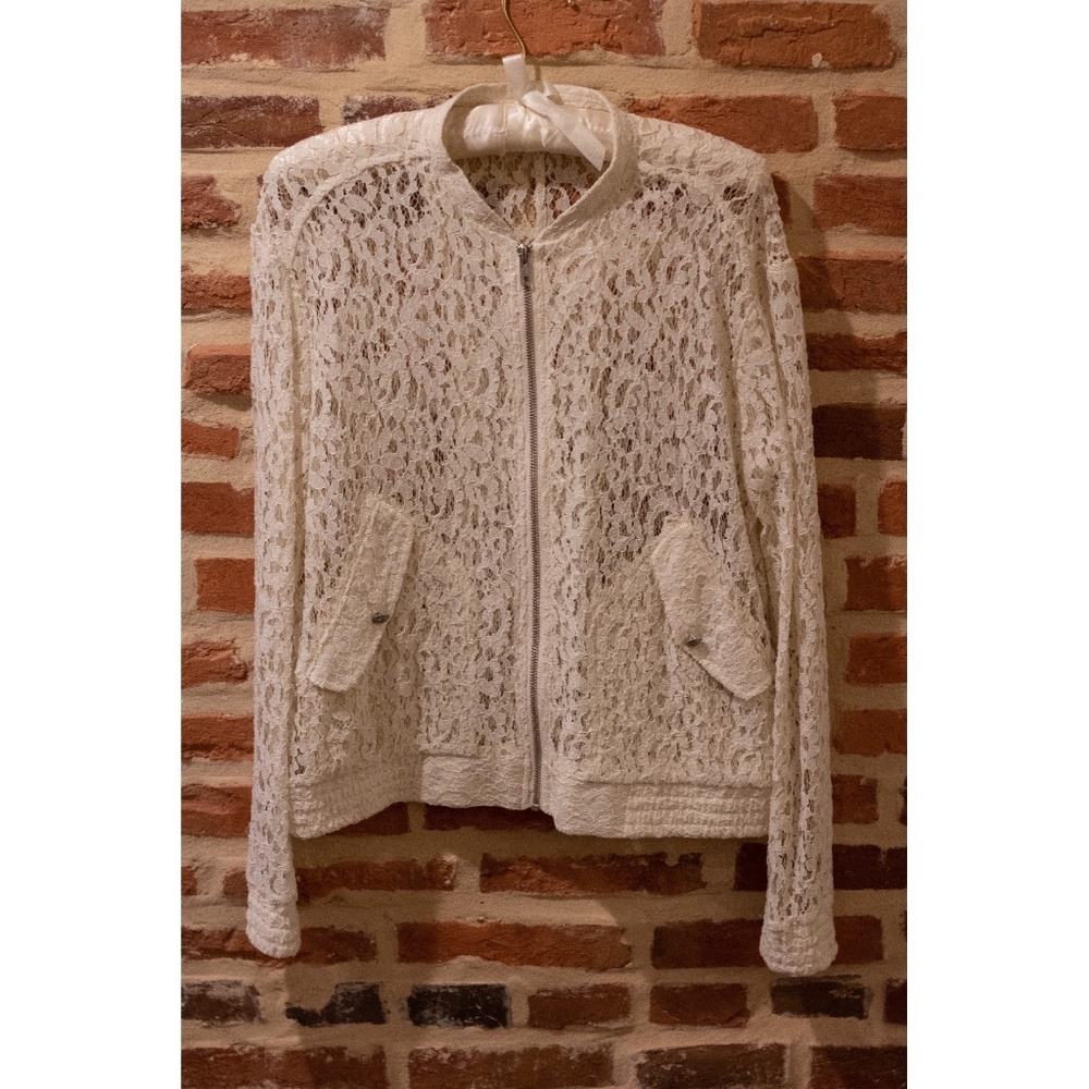 The Kooples Lace Bomber Jacket